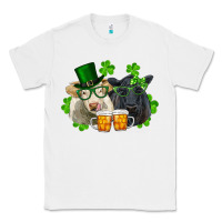 White St. Patrick's Day Charolais And Black Angus Cows Classic Tee - RanaPortraitStore