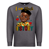 Charcoal Heather i am black history black boy Premium Sweatshirt - HRA Design Shop