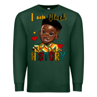 Sports Green i am black history black boy Premium Sweatshirt - HRA Design Shop