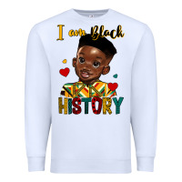 White i am black history black boy Premium Sweatshirt - HRA Design Shop