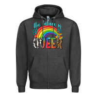 Charcoal Heather the future is queer Zipper Hoodie - texasbilliewilder