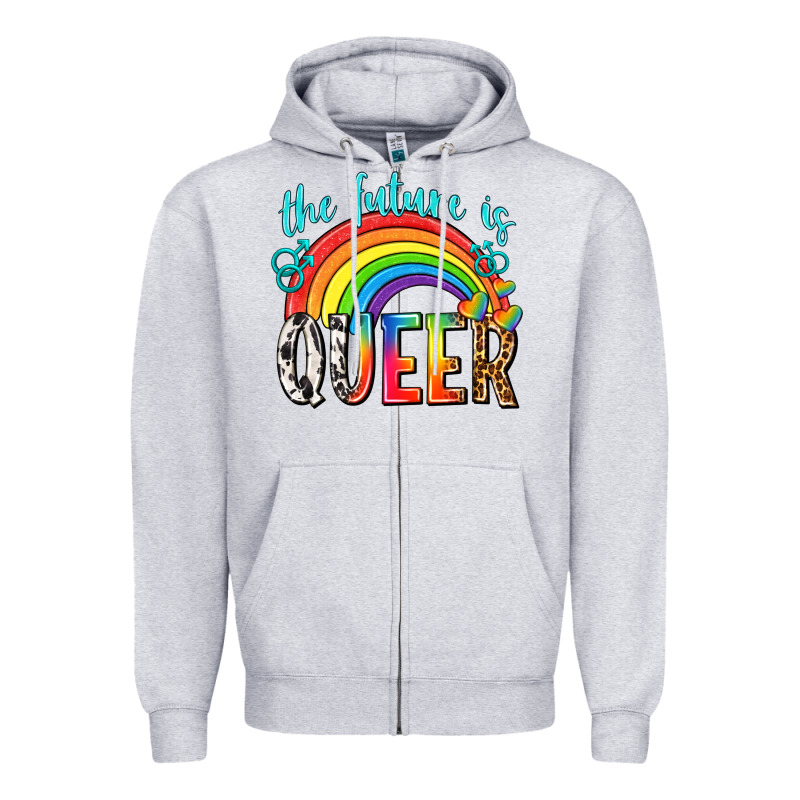 The Future Is Queer Zipper Hoodie by texasbilliewilder | Teevron