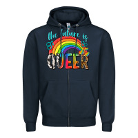 Navy the future is queer Zipper Hoodie - texasbilliewilder