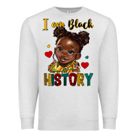 Oatmeal Heather i am black history Premium Sweatshirt - HRA Design Shop