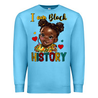 Ocean Blue i am black history Premium Sweatshirt - HRA Design Shop