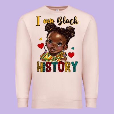 I Am Black History Premium Sweatshirt Designed By Hra Design Shop