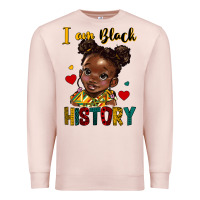 Pale Pink i am black history Premium Sweatshirt - HRA Design Shop