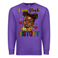 Purple i am black history Premium Sweatshirt - HRA Design Shop