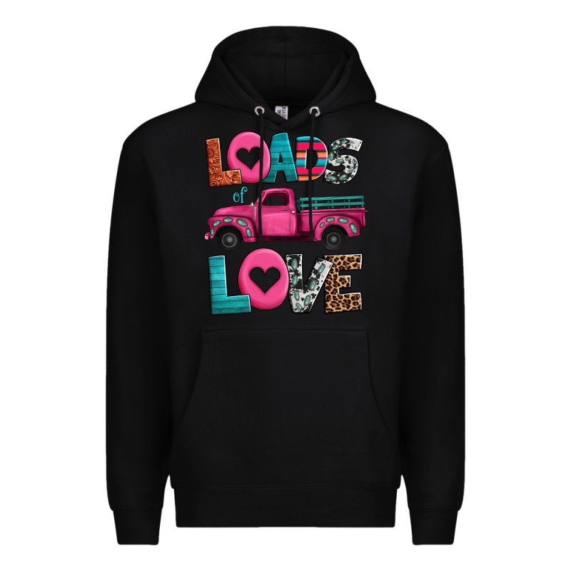 Loads Of Love Valentine's Day Truck Premium Hoodie by Jasminsmagicworld | Teevron