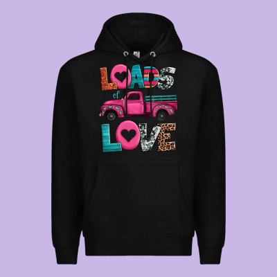 Loads Of Love Valentine's Day Truck Premium Hoodie Designed By Jasminsmagicworld