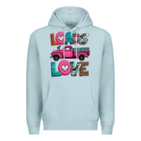 Blue Mist loads of love valentine's day truck Premium Hoodie - Jasminsmagicworld