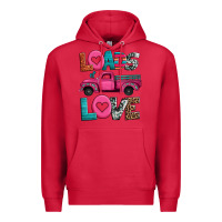 Cardinal loads of love valentine's day truck Premium Hoodie - Jasminsmagicworld
