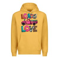 Mustard loads of love valentine's day truck Premium Hoodie - Jasminsmagicworld