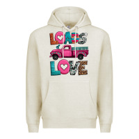 Oatmeal Heather loads of love valentine's day truck Premium Hoodie - Jasminsmagicworld