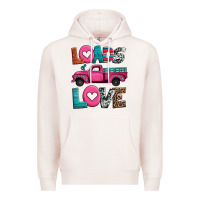 Pale Pink loads of love valentine's day truck Premium Hoodie - Jasminsmagicworld