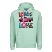 Seafoam loads of love valentine's day truck Premium Hoodie - Jasminsmagicworld