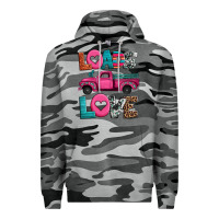 Slate Camo loads of love valentine's day truck Premium Hoodie - Jasminsmagicworld