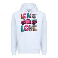 White loads of love valentine's day truck Premium Hoodie - Jasminsmagicworld