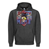 Charcoal Heather ballpark mama Zipper Hoodie - Zillion Design Studio