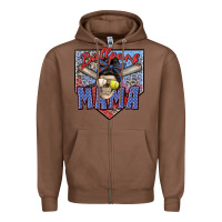 Chestnut ballpark mama Zipper Hoodie - Zillion Design Studio