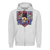 Dove Grey ballpark mama Zipper Hoodie - Zillion Design Studio
