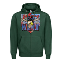 Sports Green ballpark mama Zipper Hoodie - Zillion Design Studio