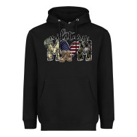 Black military mom Heavyweight Hoodie - SublimationCraftShop