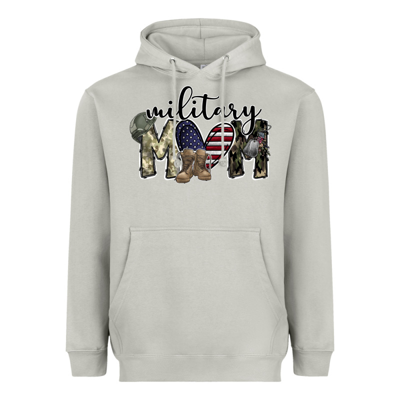 Military Mom Heavyweight Hoodie by SublimationCraftShop | Teevron