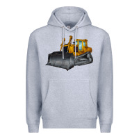 Heather Grey Bulldozer Premium Hoodie - LillyAllenDesigns