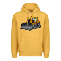 Mustard Bulldozer Premium Hoodie - LillyAllenDesigns