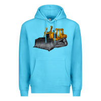 Ocean Blue Bulldozer Premium Hoodie - LillyAllenDesigns