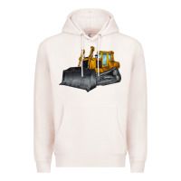 Pale Pink Bulldozer Premium Hoodie - LillyAllenDesigns