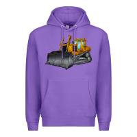 Purple Bulldozer Premium Hoodie - LillyAllenDesigns