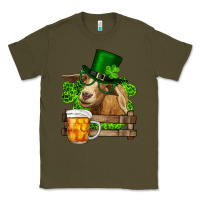 Army Green St. Patrick's Day Goat And Beer Classic Tee - RanaPortraitStore