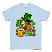 Dusty Blue St. Patrick's Day Goat And Beer Classic Tee - RanaPortraitStore