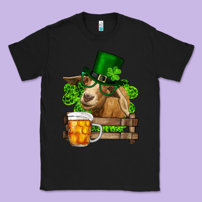 St. Patrick's Day Goat And Beer Classic Tee Designed By Ranaportraitstore