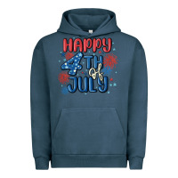 Pigment Midnight Navy happy 4th of july Urban Hoodie - MaliasSmallBusiness