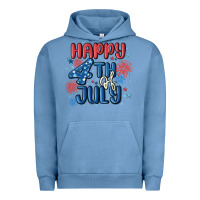 Pigment Pebble Blue happy 4th of july Urban Hoodie - MaliasSmallBusiness