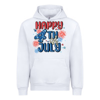 White happy 4th of july Urban Hoodie - MaliasSmallBusiness