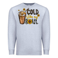 Heather Grey cold like my soul Premium Sweatshirt - CowhideDigitalArt