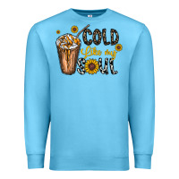 Ocean Blue cold like my soul Premium Sweatshirt - CowhideDigitalArt