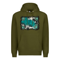 Army Green gemstones background Premium Hoodie - BarkalooDesign
