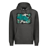 Charcoal Heather gemstones background Premium Hoodie - BarkalooDesign