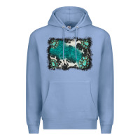 Colony Blue gemstones background Premium Hoodie - BarkalooDesign
