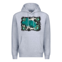 Heather Grey gemstones background Premium Hoodie - BarkalooDesign