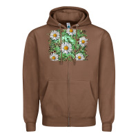 Chestnut Daisy leopard Zipper Hoodie - RanaPortraitStore