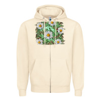 Sandshell Daisy leopard Zipper Hoodie - RanaPortraitStore