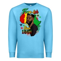 Ocean Blue free ish since 1865 black man Premium Sweatshirt - HRA Design Shop