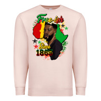 Pale Pink free ish since 1865 black man Premium Sweatshirt - HRA Design Shop