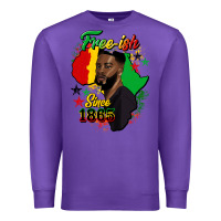 Purple free ish since 1865 black man Premium Sweatshirt - HRA Design Shop